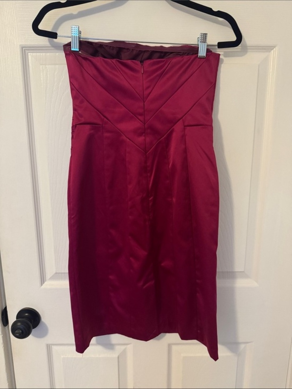 Strapless Fuchsia Cocktail Dress